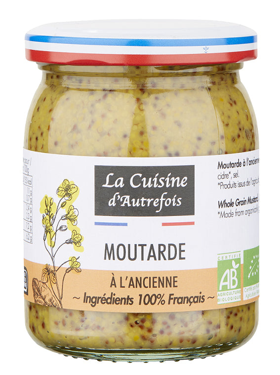 MOUTARDE A L'ANCIENNE BIO 210 g - LA CUISINE D AUTREFOIS