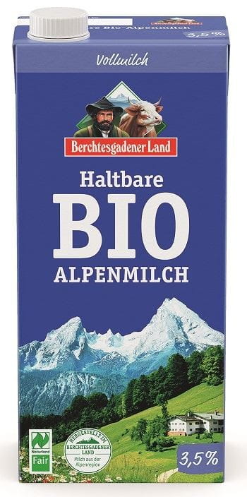 UHT MILK (min.3.5% FAT) ORGANIC 1 L - BERCHTESGADENER LAND