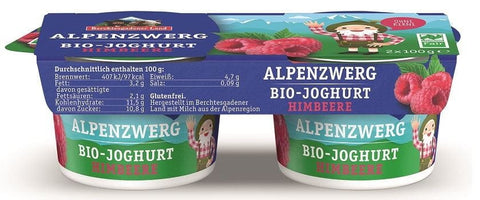 HIMBEERJOGHURT (3,9 % FETT IN MILCH) BIO GLUTENFREI (2 x 100 g) 200 g - BERCHTESGADENER LAND