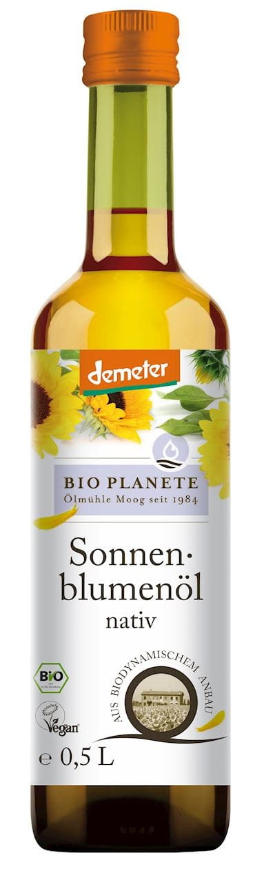 SONNENBLUMENÖL KALTGEPRESST DEMETER BIO 500 ml - BIO PLANETE