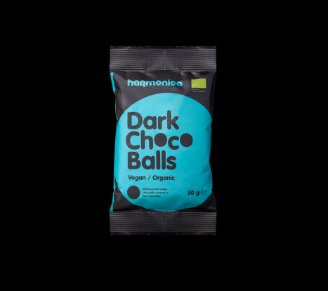 ORGANIC RICE BALLS IN DARK CHOCOLATE 50 g - HARMONICA