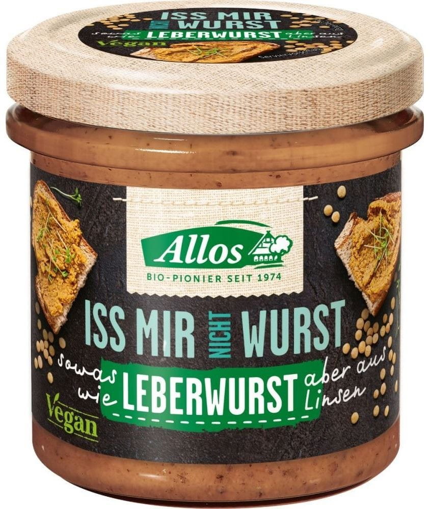 VEGANE PASTA A’LA WURST LEBERWURST GLUTENFREI BIO 135 g - ALLOS