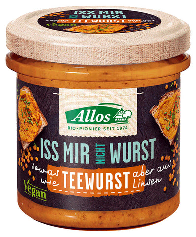 VEGAN PASTA A'LA SAUSAGE TEEWURST GLUTEN FREE ORGANIC 135 g - ALLOS