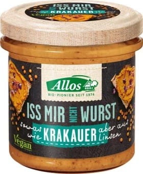 VEGANE PASTA A’LA KRAKAUER WURST GLUTENFREI BIO 135 g - ALLOS