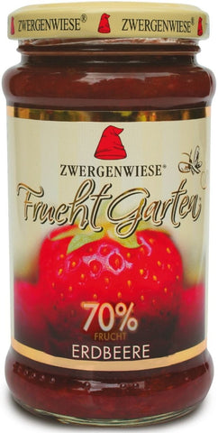 Erdbeermousse (70% Frucht) glutenfrei BIO 225 g - ZWERGENWIESE