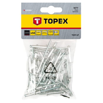 Aluminiumnieten 4,0x2,5mm, 50 Stk. Topex