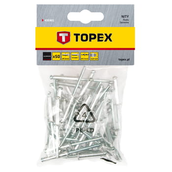 Aluminiumnieten 4,0x8mm, 50 Stk. Topex