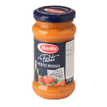 Pesto Rosso dicke Nudelsauce mit Tomaten, Käse und Barilla-Nüssen 200g