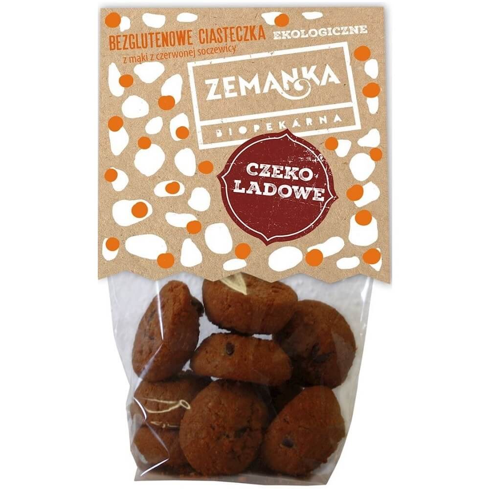 Glutenfreie Schokoladenkekse aus rotem Linsenmehl BIO 100 g - ZEMANKA