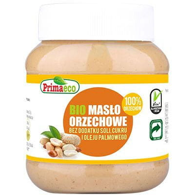 Erdnusscreme ohne Zusatz von Salz und Zucker BIO 360 g - PRIMAECO