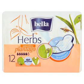 BELLA HERBS PLANTAGO Damenbinden 12 STK