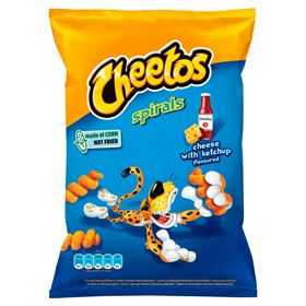 CHEETOS SPIRALS MAIS-CRUNCHES MIT KÄSE- UND KETCHUP-GESCHMACK 80 G