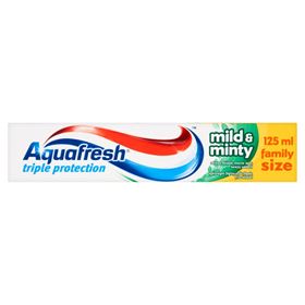 AQUAFRESH TRIPLE PROTECTION Milde und minzige Zahnpasta 125 ml