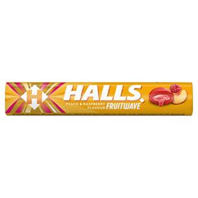 HALLS FRUITWAVE PFIRSICH-HIMBEER-SÜSSIGKEITEN 45G