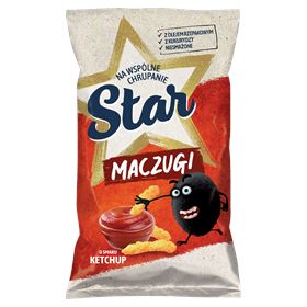 HERR. SNAKI MAIS-CRUNCHES MIT VIEL GESCHMACK UND KETCHUP-GESCHMACK 80 G 18 STÜCK