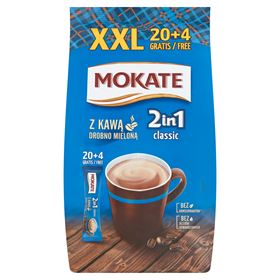 MOKATE CAFFETTERIA 2IN1 KLASSISCHES LÖSLICHES KAFFEE-GETRÄNKPULVER 336 G (24 X 14 G)