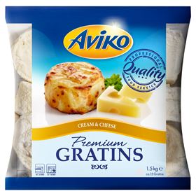 AVIKO PREMIUM KARTOFFELGRATINS MIT EMENTALER KÄSE UND CREME 1,5 KG