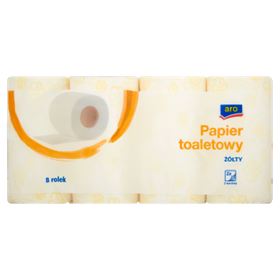 ARO TOILETTENPAPIER GELB 8 ROLLEN