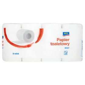 ARO WEISSES TOILETTENPAPIER 8 ROLLEN