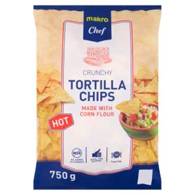 METRO CHEF TORTILLA CHIPS (NACHOS) WÜRZIGE SNACKS 750 G