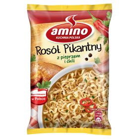 AMINO Instant-Suppe, würzige Brühe mit Pfeffer und Chili, 58 g