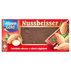 ALPEN GOLD NUSSBEISSER GOLD MILCHSCHOKOLADE MIT GANZEN MANDELN 100 G