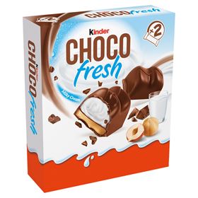 KINDER CHOCOFRESH MILCHSCHOKOLADE MIT MILCH- UND NUSSFÜLLUNG 41 G (2 STÜCK) 12 PACKUNGEN