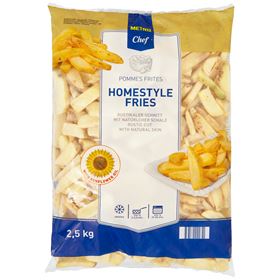 METRO CHEF HOMESTYLE GEFRORENE FRITES 2,5 KG