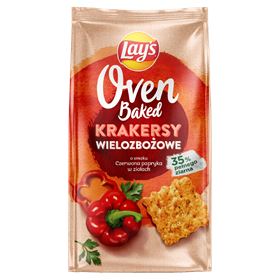 LAY'S Cracker mit Kräutergeschmack, im Ofen gebacken, mit Paprika, 80 g, 12 Stück