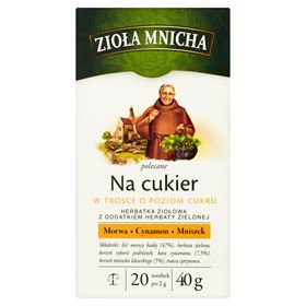 BIG-ACTIVE MONK HERBS FÜR ZUCKER KRÄUTERTEE MIT GRÜNEM TEE 40 G (20 BEUTEL)