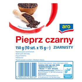 ARO SCHWARZES PFEFFERKÖRNER 15 G 10 STÜCK