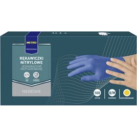 METRO PROFESSIONAL NITRIL-HANDSCHUHE BLAU GRÖSSE M 100 STÜCK