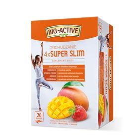 BIG-ACTIVE 4 X SUPER SLIM SLIMMING NAHRUNGSERGÄNZUNGSMITTEL KRÄUTERFRUCHTTEE 40 G (20 X 2 G) 10 STÜCK