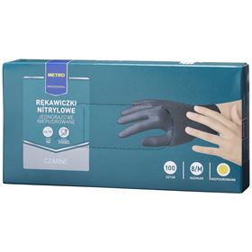 METRO PROFESSIONAL HANDSCHUHE 100 STÜCK NITRIL M SCHWARZ