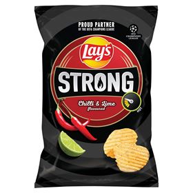 LAY'S STARK KORRUIERTE KARTOFFELCHIPS MIT WÜRZIGEM CHILLI- UND LIMEGESCHMACK 130 G 21 STÜCK