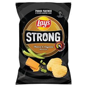 LAY'S STARK KORRUIERTE KARTOFFELCHIPS MIT KÄSE- UND PFEFFERGESCHMACK 130 G 21 STÜCK