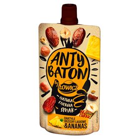 ŁOWICZ ANTI BATON MOUSSE DATTELN HASELNÜSSE & ANANAS 120 G 12 STÜCK