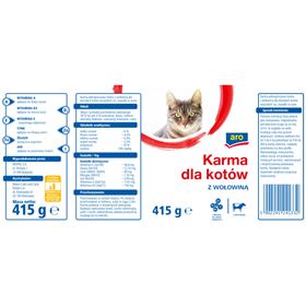 ARO NASSFUTTER FÜR KATZEN MIT RIND 415 G 10 STÜCK