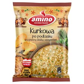 AMINO INSTANT HÜHNERSUPPE POLEN POLEN MIT GERÖSTETEN ZWIEBELN UND SCHNITTLAUCH 61 G