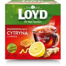 LOYD KRÄUTERFRÜCHTETEE WÄRMEND ZITRONE UND INGWER 40 G (20 X 2 G)