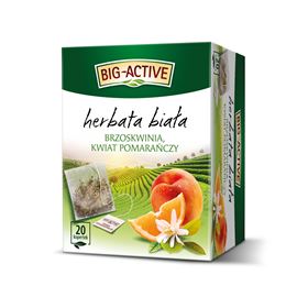 BIG-ACTIVE WEISSER TEE MIT PFIRSICH- UND ORANGENBLÜTE 20 BEUTEL