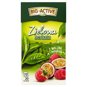 BIG-ACTIVE GRÜNER TEE MIT HIMBEERE UND PASSIONSFRUCHT 34 G