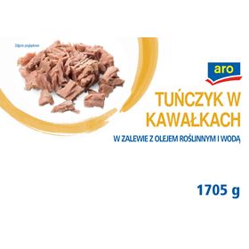 ARO-THUNFISCH IN STÜCKEN IN SALZLAGE MIT PFLANZENÖL UND WASSER 1705 G