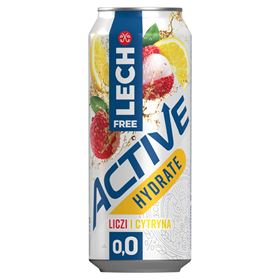 LECH FREE ACTIVE HYDRATE ALKOHOLFREIES BIER LICHEI UND ZITRONE 500 ML 4 DOSEN