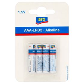 ARO ALKALINE AAA LR03 1,5 V ALKALINE BATTERIE 4 STÜCK