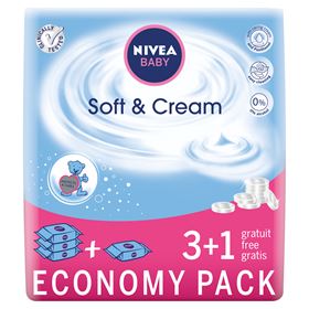 NIVEA BABY SOFT & CREME TÜCHER 63 STÜCK 4 PACKUNGEN