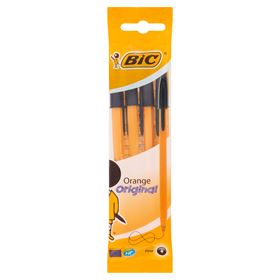 BIC ORANGE ORIGINAL FINE PEN SCHWARZE TASCHE, 4ER-PACK