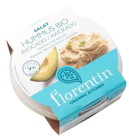 Glutenfreier Hummus mit Avocado BIO 170 g - FLORENTIN