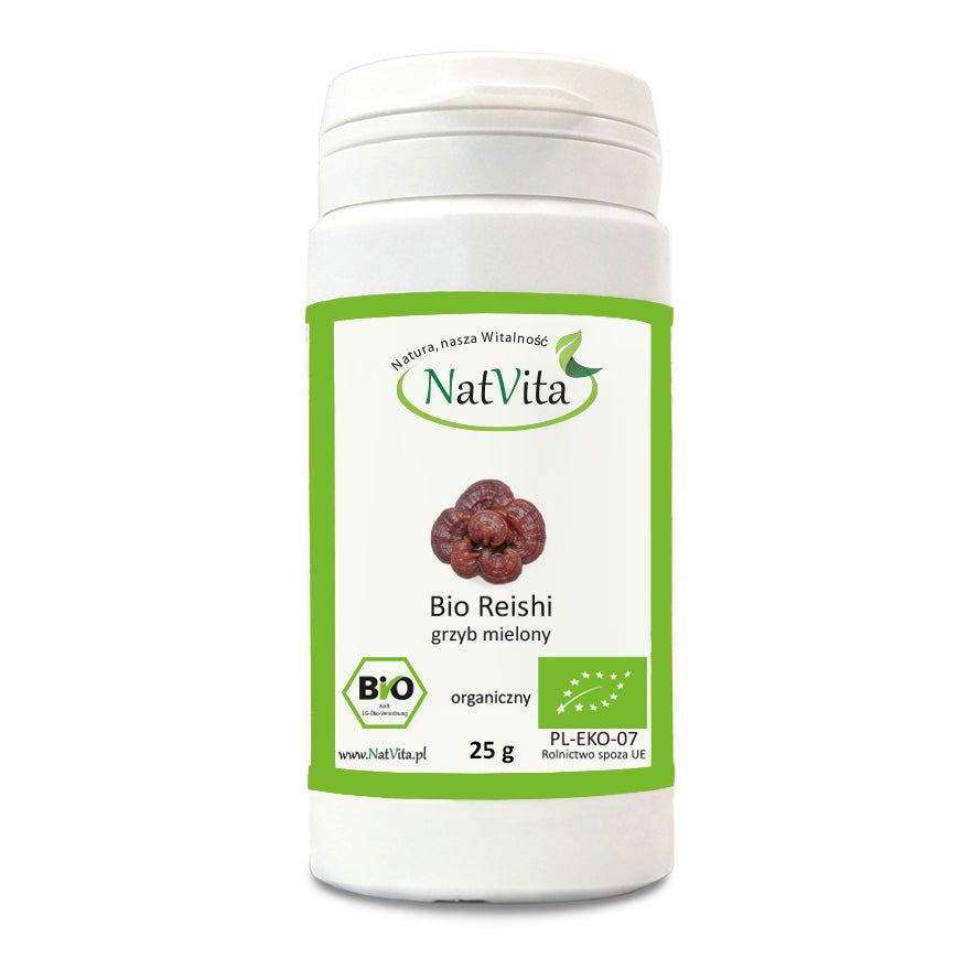 Reishi-Pilze, gemahlen BIO 100% 25g NATVITA