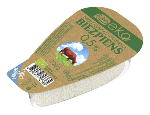 Magerer Hüttenkäse (0,5 % Fett) BIO 200 g - BALTAIS ECO